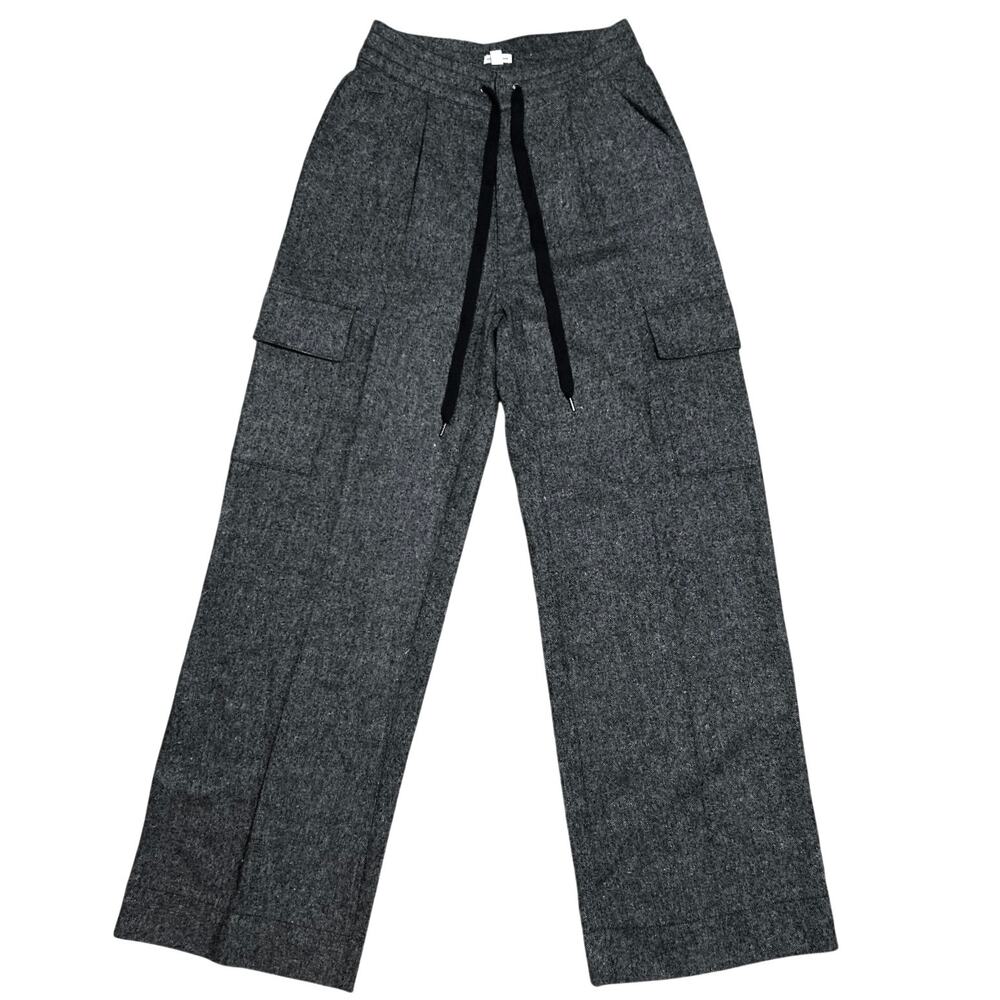 Silence & Noise Gray Cargo Pleated Pants 4 Streetwear Gorpcore Y2K Utility Basic